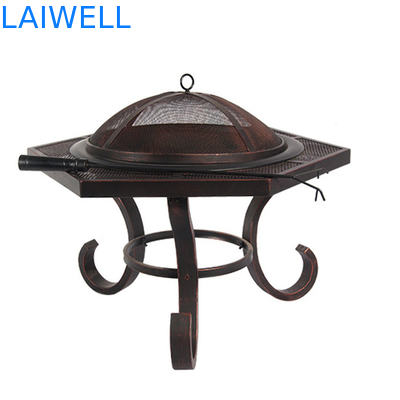 Hexagon formen Edelstahl-Holzkohle Grills, die im Freien tragbare Grill-Feuer-Grube malten