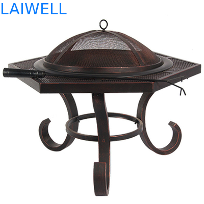 Hexagon formen Edelstahl-Holzkohle Grills, die im Freien tragbare Grill-Feuer-Grube malten