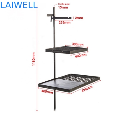 Ein 37 Zoll-grillt kampierender Schwingen-Stahlgrill die kombinierte Lagerfeuer-Heizplatte
