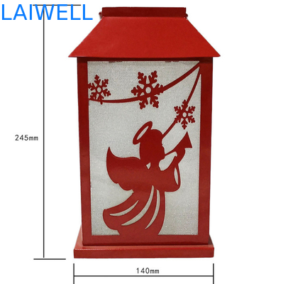 Antisturmlaterne Metall des rosts 140*140*245mm Weihnachtswindundurchlässig für Dekoration