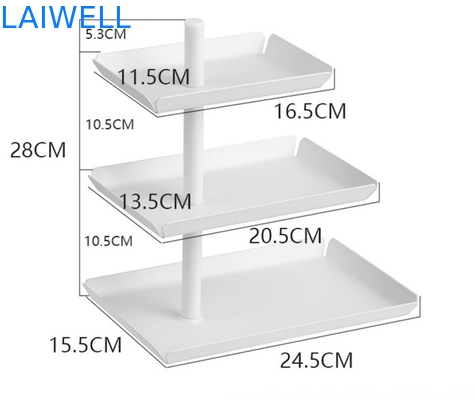 Nicht rostendes Eisen, welches die drei Schicht-Frucht Tray Metal Houseware Luxury stempelt