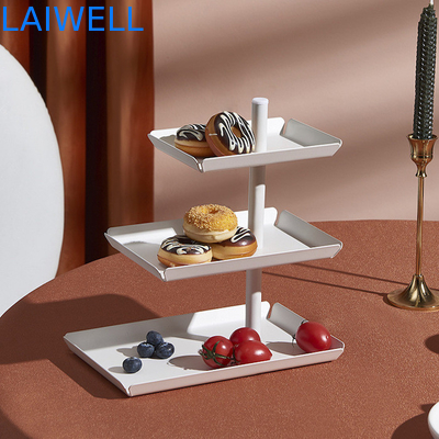 Nicht rostendes Eisen, welches die drei Schicht-Frucht Tray Metal Houseware Luxury stempelt