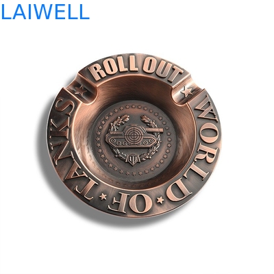 Zink-Legierungs-Email-Weinlese-tragbarer Aschenbecher-Laser, der Logo Purse Ashtray graviert