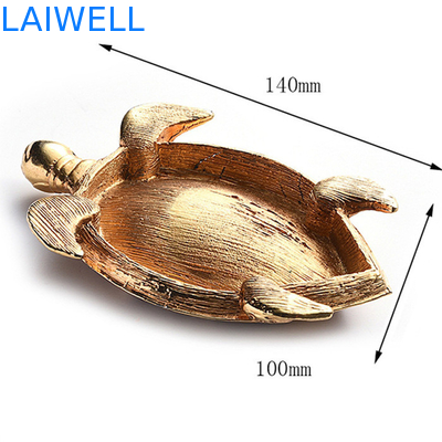 Kreativ Druckguß 100*140mm Metallschildkröten-Aschenbecher-Goldzink-Legierungs-Aschenbecher