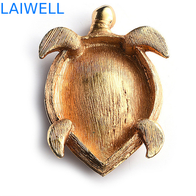 Kreativ Druckguß 100*140mm Metallschildkröten-Aschenbecher-Goldzink-Legierungs-Aschenbecher