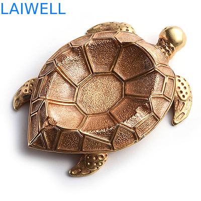 Kreativ Druckguß 100*140mm Metallschildkröten-Aschenbecher-Goldzink-Legierungs-Aschenbecher