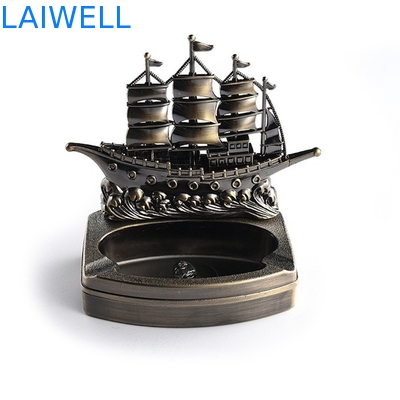 Metalltaschen-Aschenbecher-Staub-Beweis des Segelboot-Entwurfs-125*110*60mm
