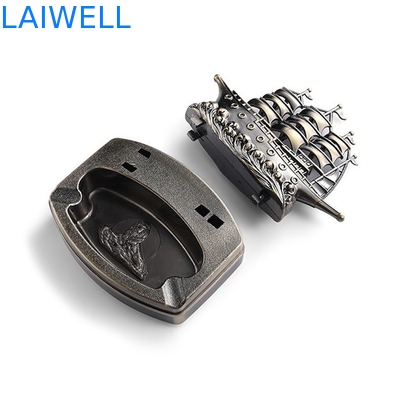 Metalltaschen-Aschenbecher-Staub-Beweis des Segelboot-Entwurfs-125*110*60mm