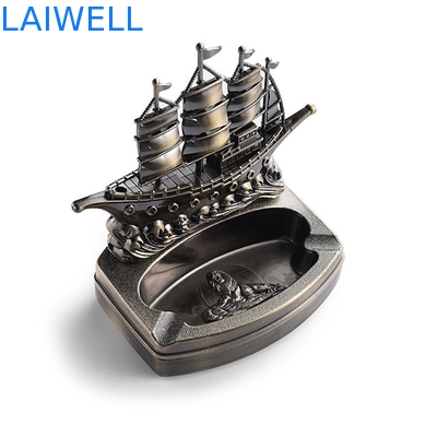 Metalltaschen-Aschenbecher-Staub-Beweis des Segelboot-Entwurfs-125*110*60mm