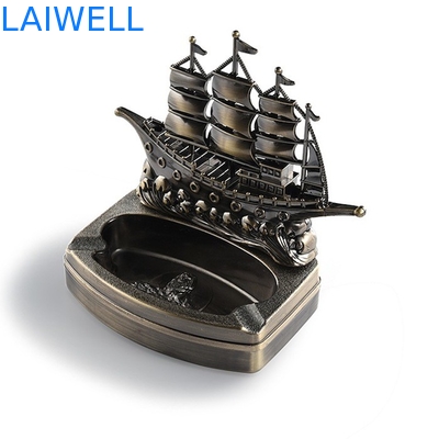 Metalltaschen-Aschenbecher-Staub-Beweis des Segelboot-Entwurfs-125*110*60mm