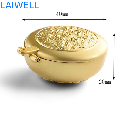 Luxustaschen-Aschenbecher goldfarbüberzug-Durchmessers 40mm Metallfertigte besonders an