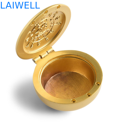 Luxustaschen-Aschenbecher goldfarbüberzug-Durchmessers 40mm Metallfertigte besonders an
