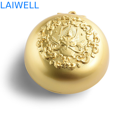 Luxustaschen-Aschenbecher goldfarbüberzug-Durchmessers 40mm Metallfertigte besonders an