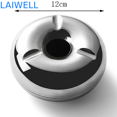 Glänzender silberner 12cm Mini Pocket Ashtray Doughnut Shaped antiker tragbarer Aschenbecher