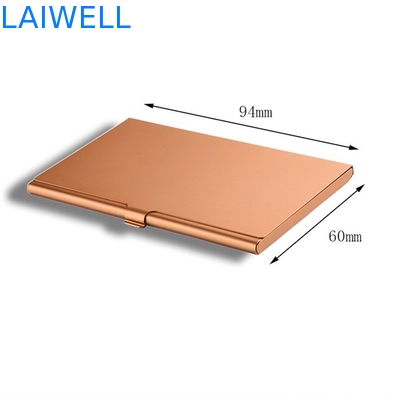 Modern vereinfachen Sie 94*60mm die Aluminiumkarten-Geldbörsen, die Goldfarbe anodisieren