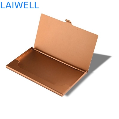 Modern vereinfachen Sie 94*60mm die Aluminiumkarten-Geldbörsen, die Goldfarbe anodisieren