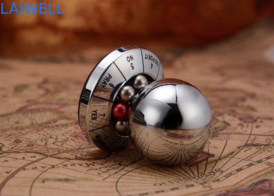 Customized und Creative Zinklegierung Silber Farbe Metall Druckguss Glücksentscheidung Ball für Spiel und Geburtstag