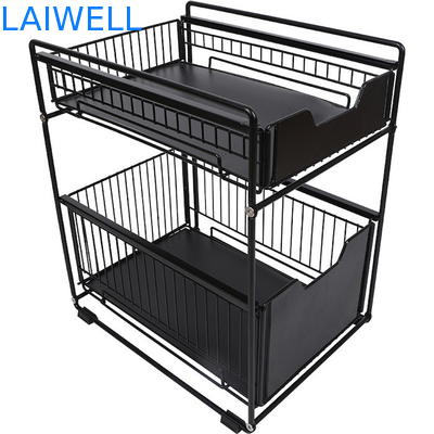 Reihen-Küchen-Speicher-Gestell des Edelstahl-37L*21.5W*43Hcm der Küchengeschirr-2