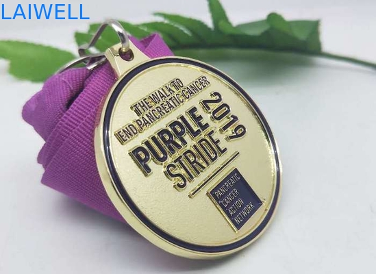 Die Druckguss-Metallmedaille, die Zink-Legierungs-Medaille mit weichem Email sandstrahlt