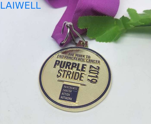 Die Druckguss-Metallmedaille, die Zink-Legierungs-Medaille mit weichem Email sandstrahlt