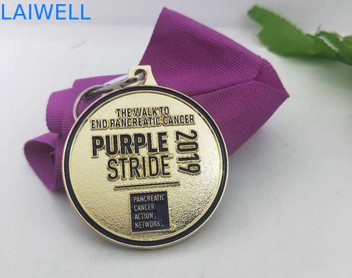 Die Druckguss-Metallmedaille, die Zink-Legierungs-Medaille mit weichem Email sandstrahlt
