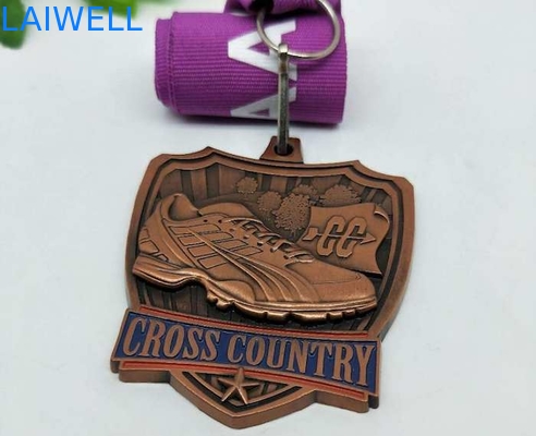 Sandstrahlen der Entlastungs-Zink-Legierungs-Metallmedaille für laufendes Ereignis