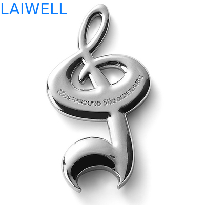Musik-Anmerkungen des Versilberungs-Zink-Legierungs-Metallflaschen-Öffner-73*40mm entwerfen