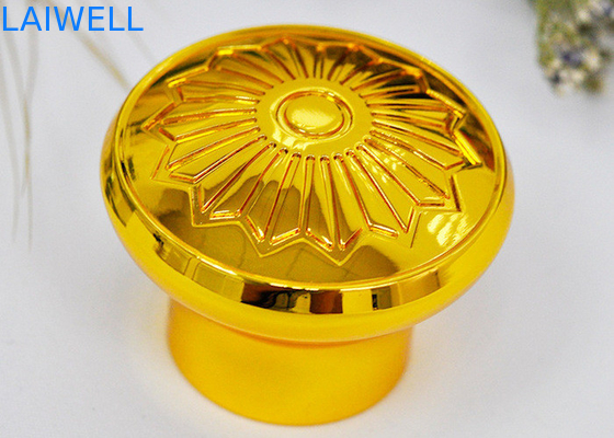 Kundenspezifische professionelle Metall-Druckguss-Parfümflaschenverschlüsse aus Zinklegierung mit Goldbeschichtung und 17,2 mm Innendurchmesser