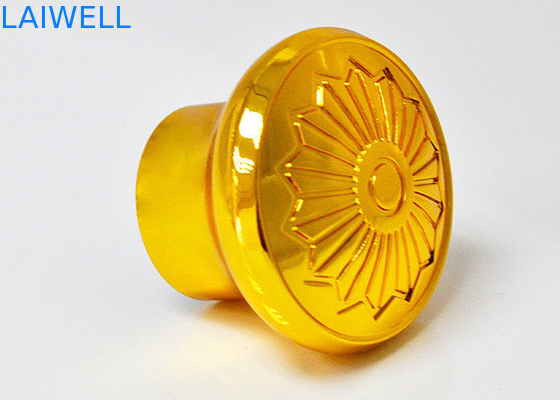 Kundenspezifische professionelle Metall-Druckguss-Parfümflaschenverschlüsse aus Zinklegierung mit Goldbeschichtung und 17,2 mm Innendurchmesser