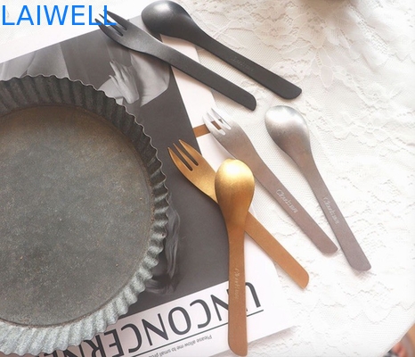 13.6CM 304 Edelstahl-Besteck-Sätze bereifte der 2 Stück-Nachtisch-Tischbesteck-Sätze
