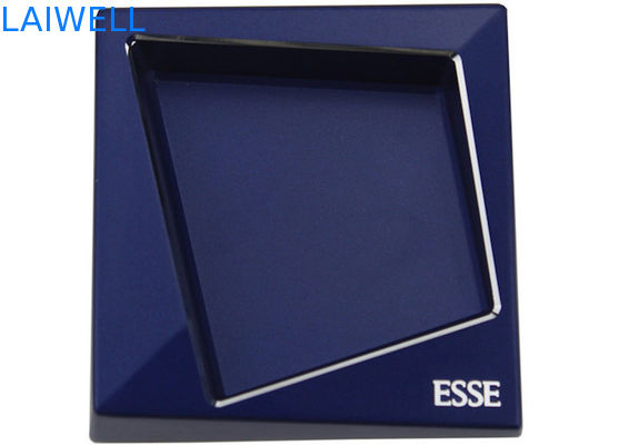 Anpassbares, kreatives Geometrie-Design, tragbarer Prozess, Druckguss-Aluminium, blau metallisch beschichteter Taschenaschenbecher