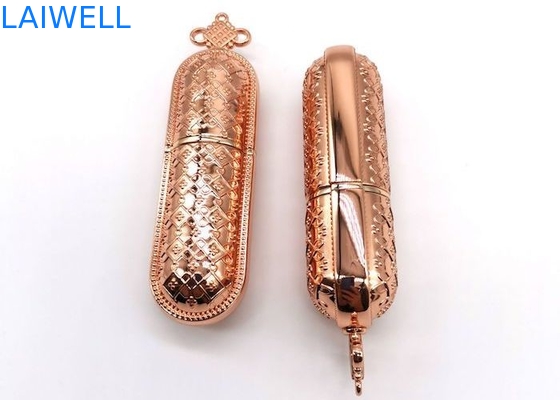 OEM Zinklegierung Metallguss Lippenstiftröhre mit chinesischem Knotendesign für High-End-Schönheitsprodukte