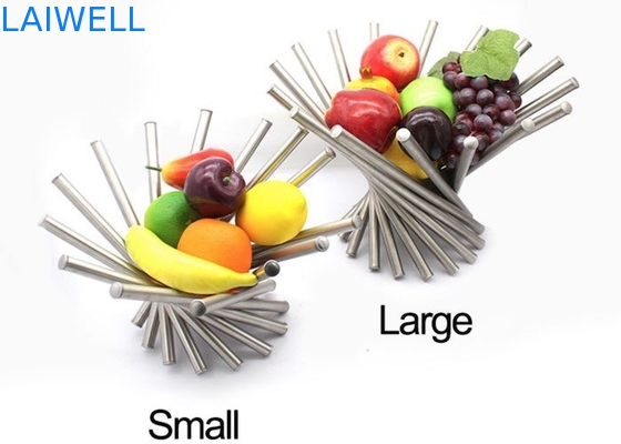 Silberne drehende Edelstahl-Polierfrucht Tray For Household