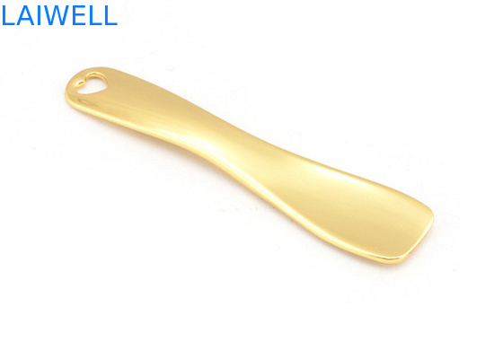 Kundenspezifisches Metall Druckguss-der Gold überzogene Zink-Legierungs-Gesichts-Creme-Make-uplöffel, der Radierung stempelt