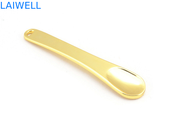 Kundenspezifisches Metall Druckguss-der Gold überzogene Zink-Legierungs-Gesichts-Creme-Make-uplöffel, der Radierung stempelt