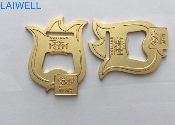 2.0MM Goldfarbe 2 in 1 Medaillen-Flaschen-Öffner-olympischem Sport-Überzug
