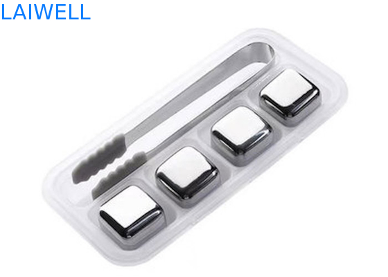 Eis-Würfel-silberner Spiegel-Poliermetallwein-Kühlvorrichtung 27MM