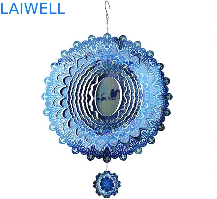 Bunter Edelstahl-Weihnachtswind-Spinner-UVdrucken