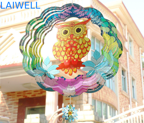 Wind-Spinner-Stärke 0.5mm Owl Nordic Style Stainless Steels drehende