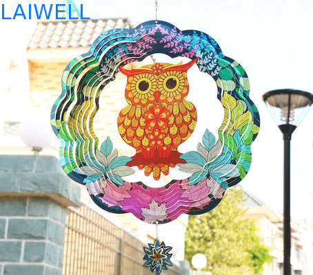 Wind-Spinner-Stärke 0.5mm Owl Nordic Style Stainless Steels drehende