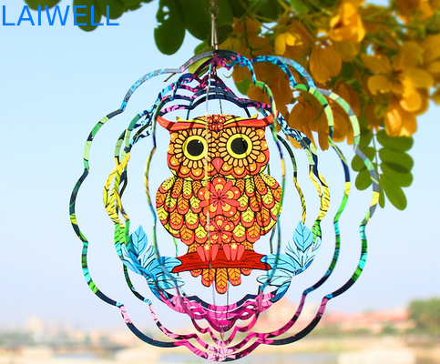 Wind-Spinner-Stärke 0.5mm Owl Nordic Style Stainless Steels drehende