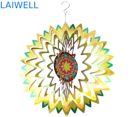 Heller Blumen-Edelstahl-Garten-Wind-Spinner-kreative nordische Art