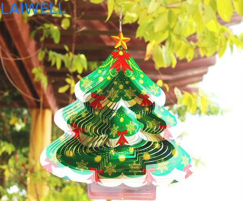 Der Breiten-27cm drehende Weihnachtsbaum-Wind-Glockenspiele Metallwind-des Spinner-3D