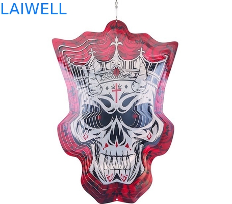 Drehbeschleunigungs-Metallhängende Verzierungen Halloweens Earl Rose Metal Wind Spinner 3D