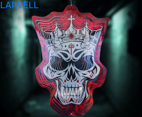 Drehbeschleunigungs-Metallhängende Verzierungen Halloweens Earl Rose Metal Wind Spinner 3D