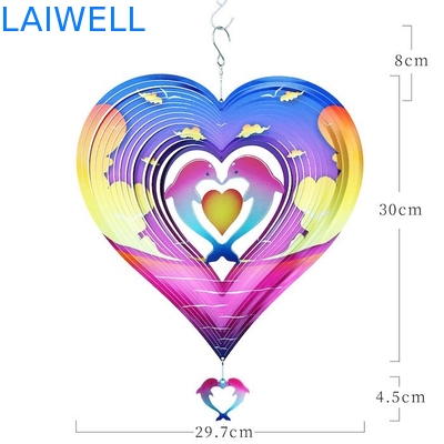 Wirbelnde 300*300MM asphaltieren Wind-Spinner-Sommer-UVdruckdelphin-Wind-Spinner