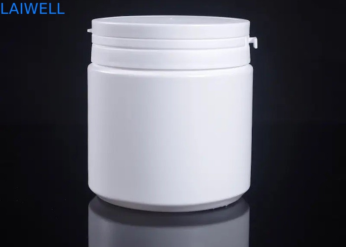 Luftdichtes modernes weißes rundes Milchpulver der Speicherflaschen-500ML rüttelt HDPE Plastikbehälter mit Riss weg von der Kappe