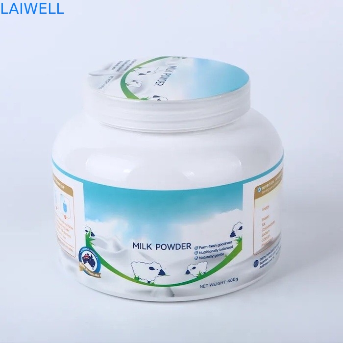 129*129*106MM weiße Farbe-HAUSTIER Protein-Pulver-Glas-hohe dauerhafte recyclebare Plastikbehälter für B2B