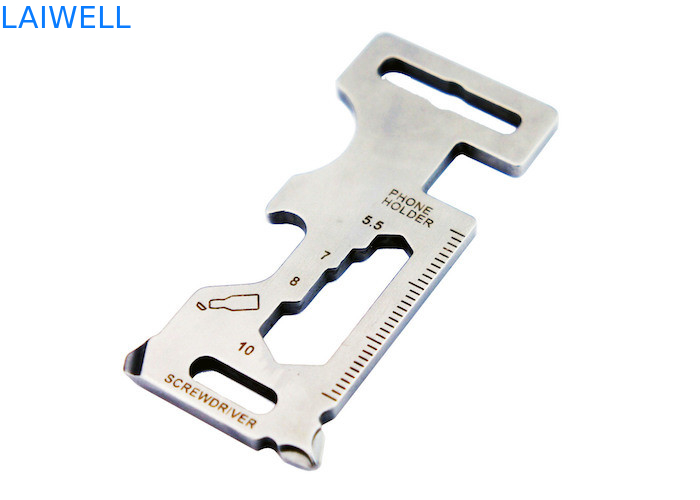 Außenpräzisions-Punchstamping 70MM Sandblasen Multifunktionsstahlflaschenöffner EDC-Toolkarte