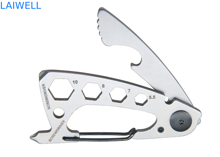74*35*6MM Präzisions Sandstrahlen 420 Edelstahl Mini Mehrzweck EDC Werkzeugkarte Silber Metall Flaschenöffner